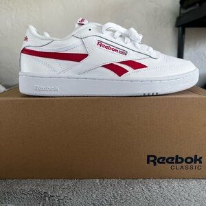 BRAND NEW!!! REEBOK Club C Revenge unisex Shoes Red/white Sz7m